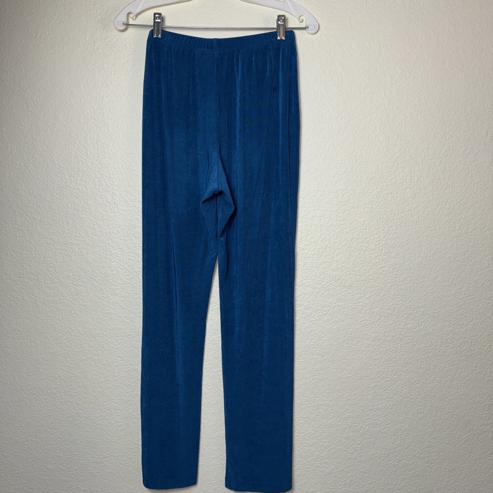 Set of 2 Chico's Travelers Pants Size 0/S Slinky Knit Travel Chic Teal & Black - Picture 4 of 7